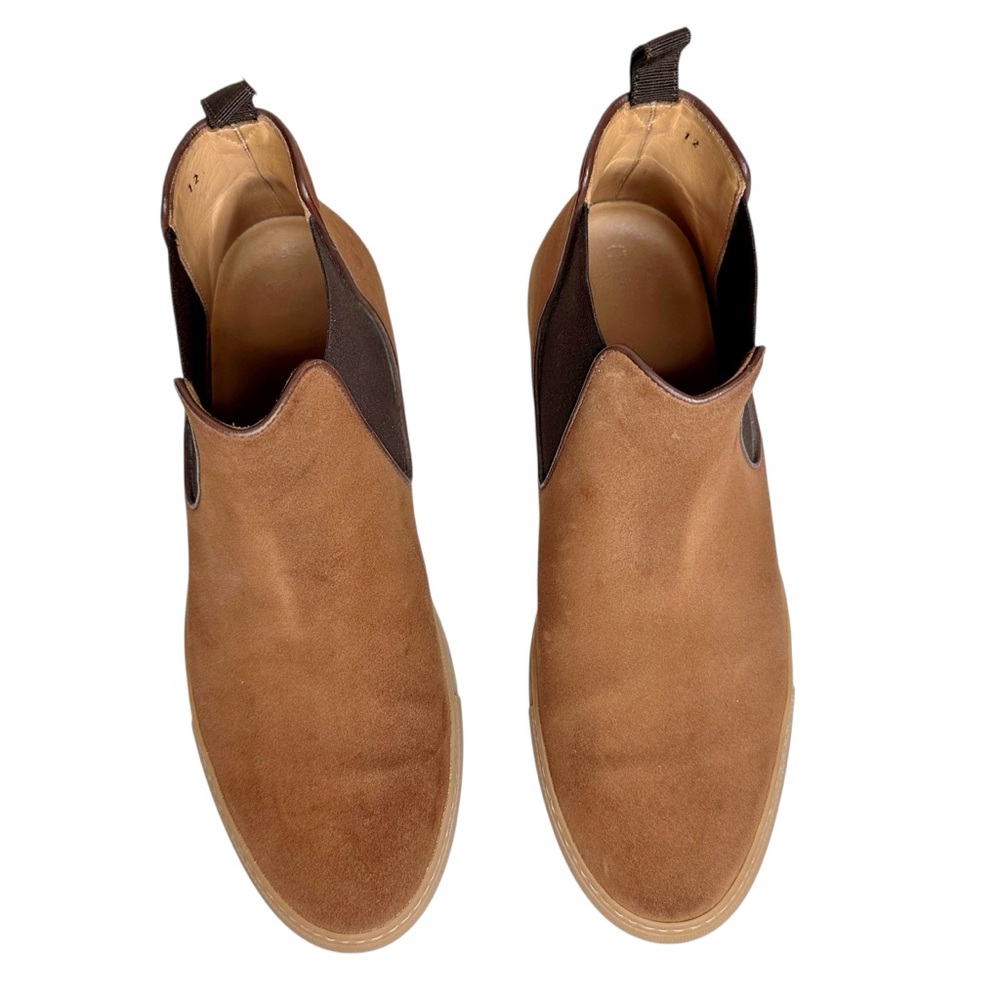 Rider Boot Co Suede Chelsea Boots SZ 12 Chestnut Brown - Picture 14 of 15